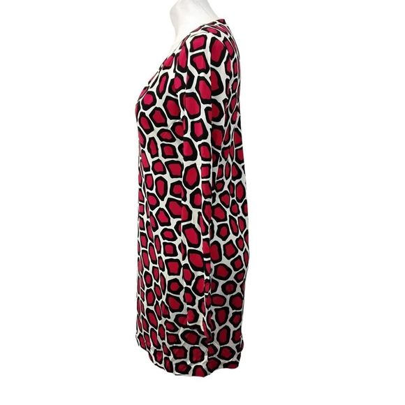 DIANE VON FURSTENBERG Reina Dress Long Sleeve Sheath Mini Giraffe Sz 8 DVF 1974 - Picture 5 of 8